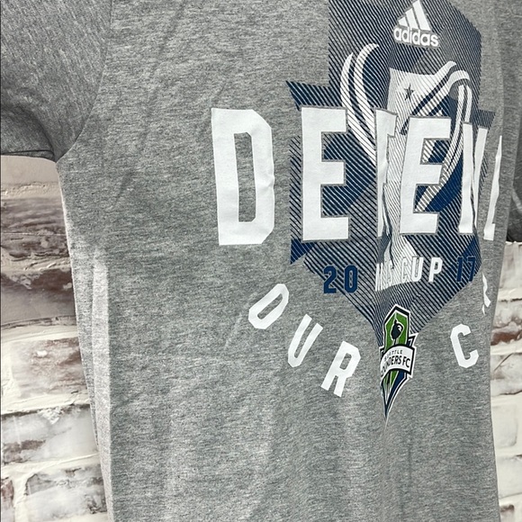 Adidas Gray Defend Our Cup T-Shirt - Picture 3 of 5